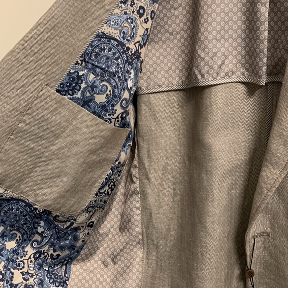 Men's Joseph Abboud Linen Cotton herringbone Blazer. Size L. New with tags. - Picture 8 of 10